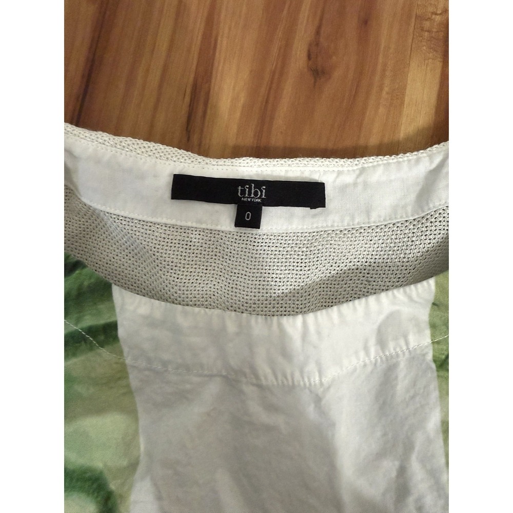 Tibi White Foliage Print Vacation Mini Skirt & Tank Top Set Size 0 Exotic Beach - Picture 6 of 6